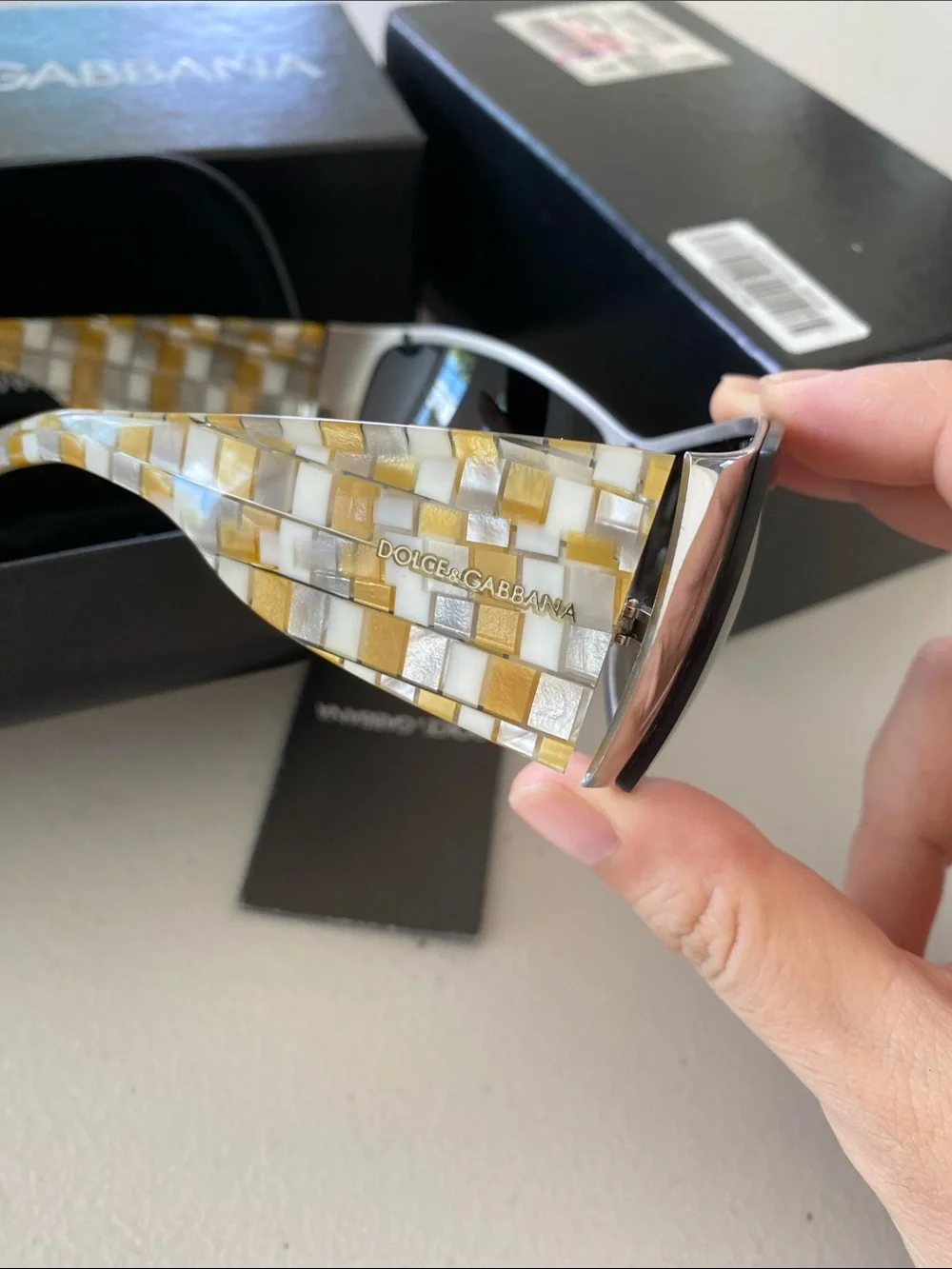 Vintage Dolce & Gabbana DG4102 501/87 Shield Sunglasses Italy Y2K Unisex